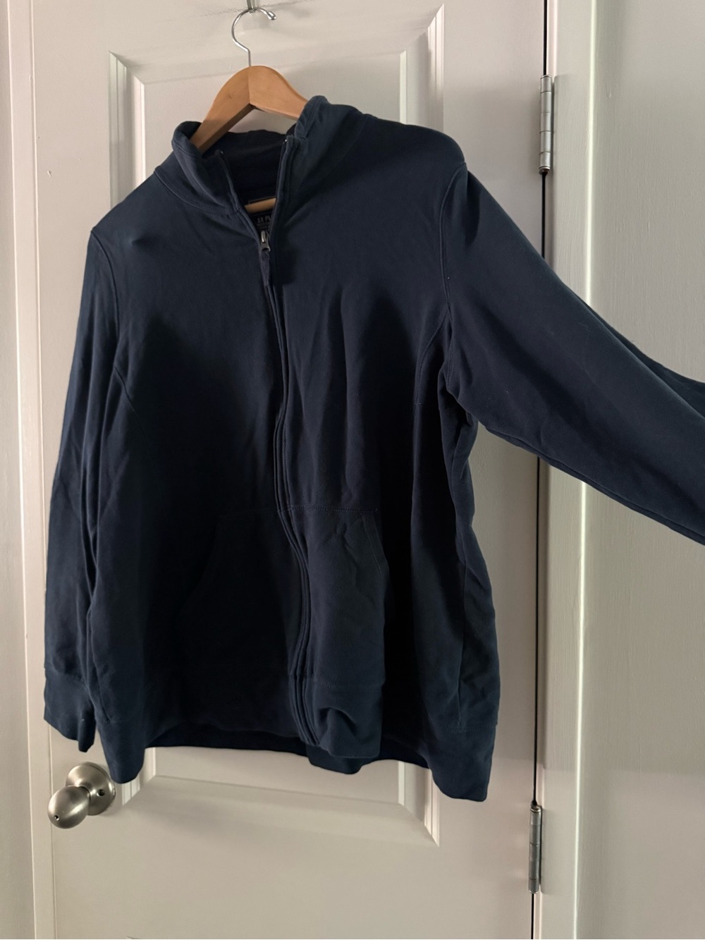 L.L. Bean Women's Navy Full-Zip Sweatshirt Cotton Gorpcore Activewear Fall